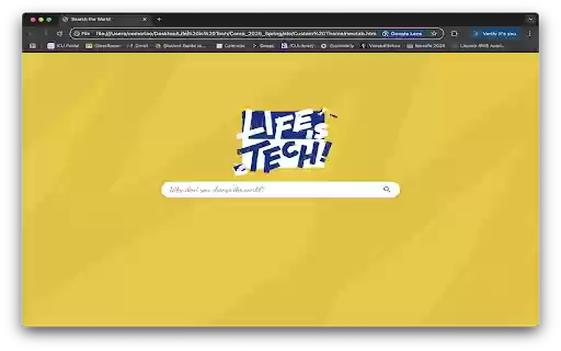 Custom New Tab with Theme  from Chrome web store to be run with OffiDocs Chromium online