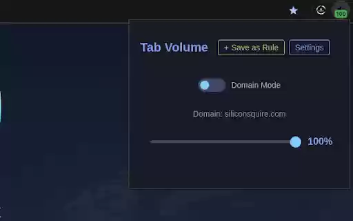 Custom Tab Volume  from Chrome web store to be run with OffiDocs Chromium online