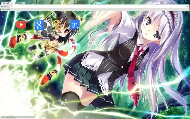 Cute Anime Girl theme1280x720  from Chrome web store to be run with OffiDocs Chromium online