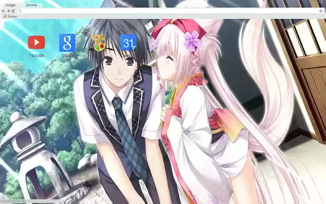 Cute Anime WolfGirl theme 1680x1050  from Chrome web store to be run with OffiDocs Chromium online