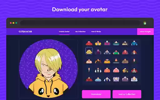 Cute Avatar  from Chrome web store to be run with OffiDocs Chromium online