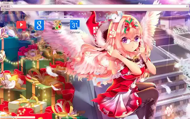 Cute christmas girl theme 1920x1080  from Chrome web store to be run with OffiDocs Chromium online