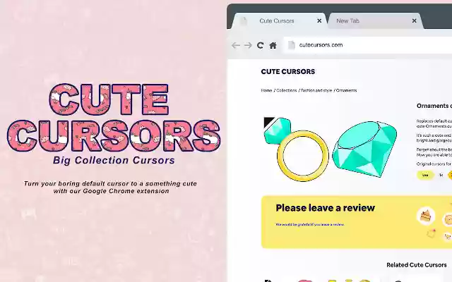 Cute Cursors Big Collection Cursors  from Chrome web store to be run with OffiDocs Chromium online