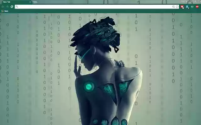 Cyborg girl  from Chrome web store to be run with OffiDocs Chromium online