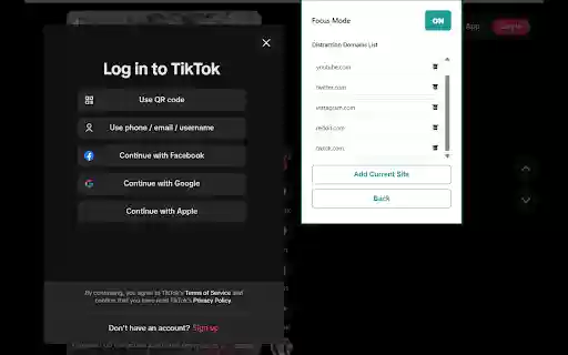 Daily Focus Mode  from Chrome web store to be run with OffiDocs Chromium online
