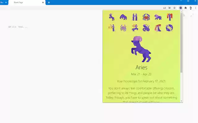 Daily Horoscope  from Chrome web store to be run with OffiDocs Chromium online