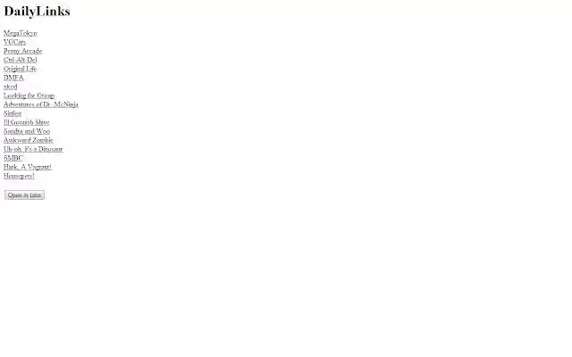 DailyLinks  from Chrome web store to be run with OffiDocs Chromium online