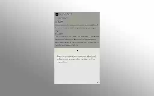 Daily Log  from Chrome web store to be run with OffiDocs Chromium online