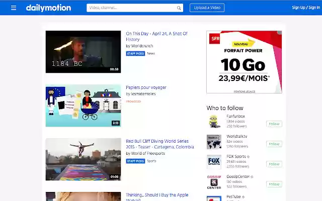 Dailymotion from Chrome web store to be run with OffiDocs Chromium online Dailymotion from Chrome web store to be run with OffiDocs Chromium online