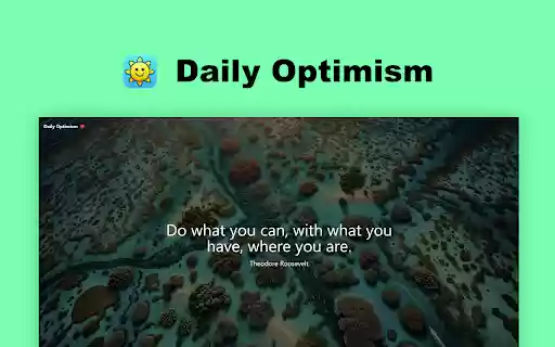 Daily Optimism from Chrome web store to be run with OffiDocs Chromium online Daily Optimism from Chrome web store to be run with OffiDocs Chromium online