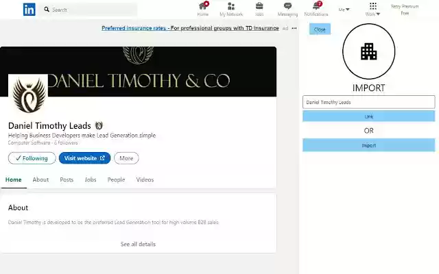 Daniel Timothy dirige l'estensione dal web store di Chrome da eseguire con OffiDocs Chromium online