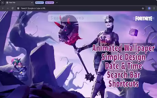 Dark Bomber Fortnite Live Wallpaper  from Chrome web store to be run with OffiDocs Chromium online