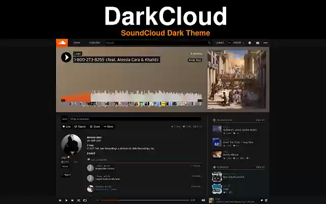 DarkCloud  from Chrome web store to be run with OffiDocs Chromium online