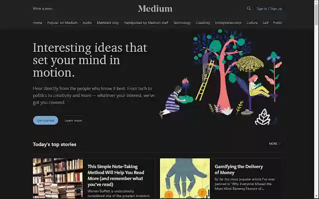 Darker Medium  from Chrome web store to be run with OffiDocs Chromium online