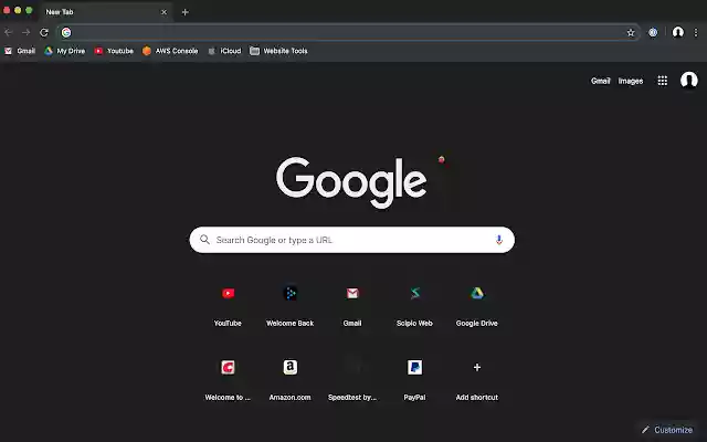 Dark Gradient Theme  from Chrome web store to be run with OffiDocs Chromium online