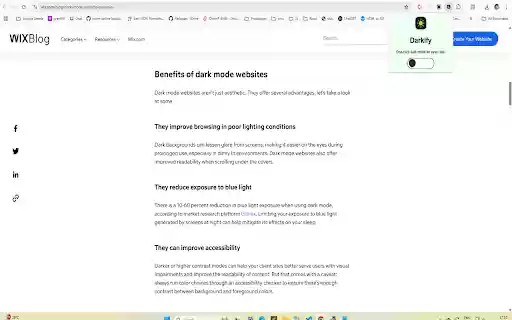 Darkify – Night Mode for Every Site  from Chrome web store to be run with OffiDocs Chromium online
