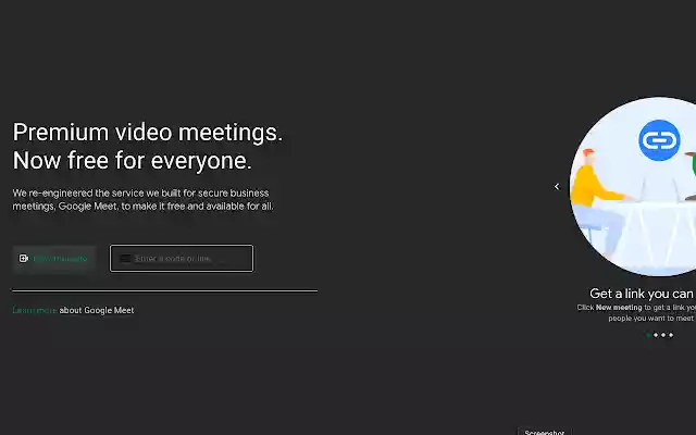 Dark Mode for Google Meet™  from Chrome web store to be run with OffiDocs Chromium online