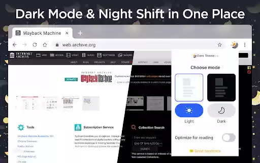 Dark Mode – Night Reader for Chrome  All Websites  from Chrome web store to be run with OffiDocs Chromium online