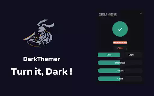 DarkThemer  from Chrome web store to be run with OffiDocs Chromium online