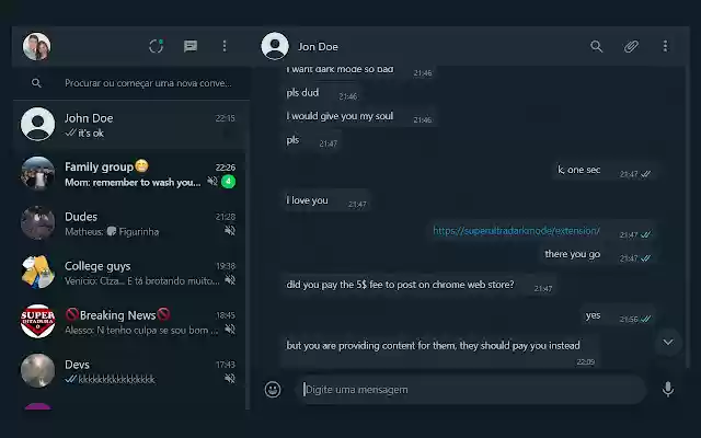 DarkZap  from Chrome web store to be run with OffiDocs Chromium online