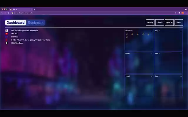 Dashboard  from Chrome web store to be run with OffiDocs Chromium online