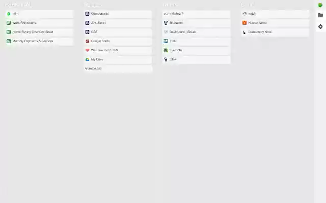 Dash Links  from Chrome web store to be run with OffiDocs Chromium online