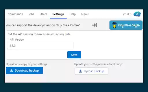 Data Export for Salesforce  from Chrome web store to be run with OffiDocs Chromium online