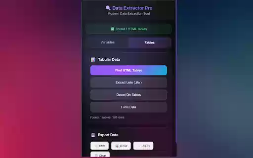 Data Extractor Pro  from Chrome web store to be run with OffiDocs Chromium online