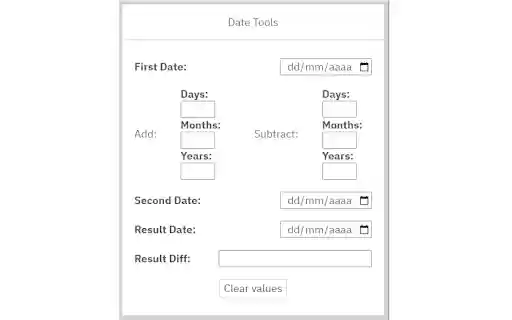 Date Tools from Chrome web store to be run with OffiDocs Chromium online Date Tools from Chrome web store to be run with OffiDocs Chromium online