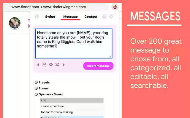 Dating App Wingwoman Pro from Chrome web store to be run with OffiDocs Chromium online Dating App Wingwoman Pro from Chrome web store to be run with OffiDocs Chromium online