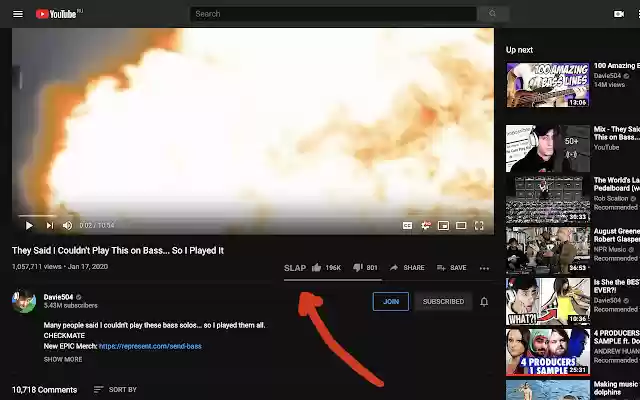 Davie504 Youtube SLAP LIKE from Chrome web store to be run with OffiDocs Chromium online Davie504 Youtube SLAP LIKE from Chrome web store to be run with OffiDocs Chromium online