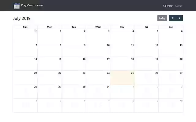 Day Countdown  from Chrome web store to be run with OffiDocs Chromium online
