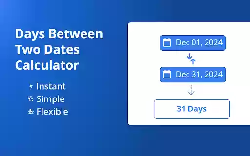 Days Between Calculator  from Chrome web store to be run with OffiDocs Chromium online