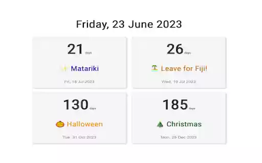 DayWatch: New Tab Countdown Tracker  from Chrome web store to be run with OffiDocs Chromium online