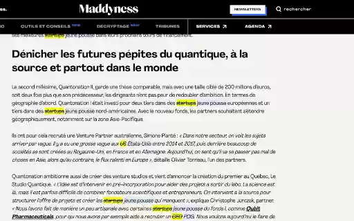 Débusqueur danglicismes  from Chrome web store to be run with OffiDocs Chromium online