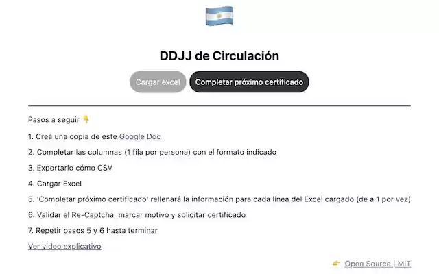 DDJJ de Circulación Helper from Chrome web store to be run with OffiDocs Chromium online DDJJ de Circulación Helper from Chrome web store to be run with OffiDocs Chromium online
