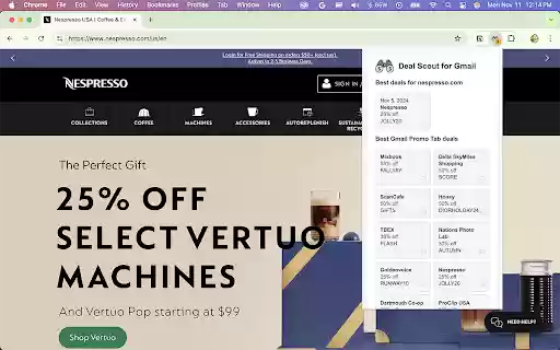 Deal Scout for Gmail: Promo Tab Deal Finder  from Chrome web store to be run with OffiDocs Chromium online