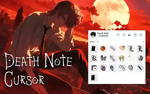 Death Note Cursor Custom Anime Cursor for Chrome  from Chrome web store to be run with OffiDocs Chromium online