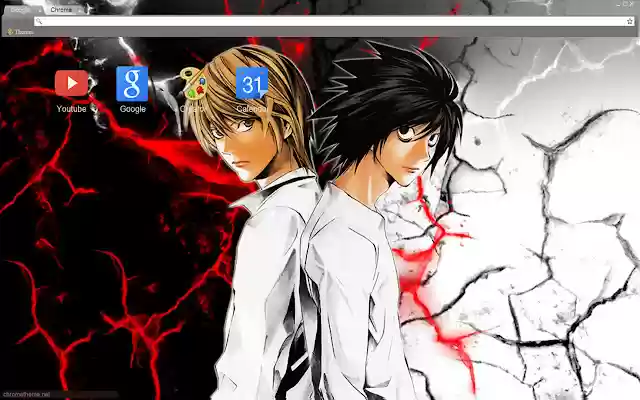 Death Note Kira and L theme 1366x768 from Chrome web store to be run with OffiDocs Chromium online Death Note Kira and L theme 1366x768 from Chrome web store to be run with OffiDocs Chromium online