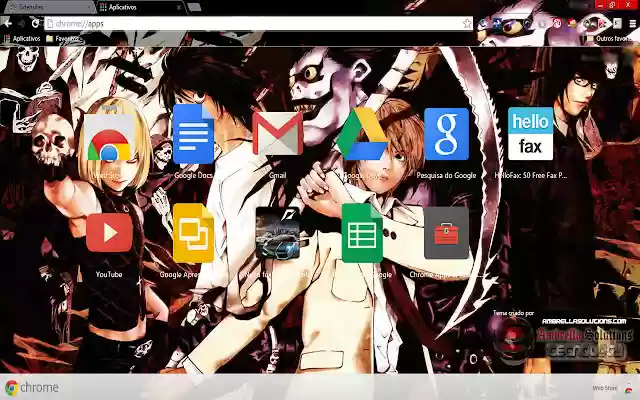 Death Note Theme 2  from Chrome web store to be run with OffiDocs Chromium online