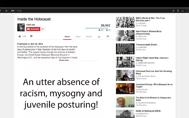 Death to comments!  from Chrome web store to be run with OffiDocs Chromium online