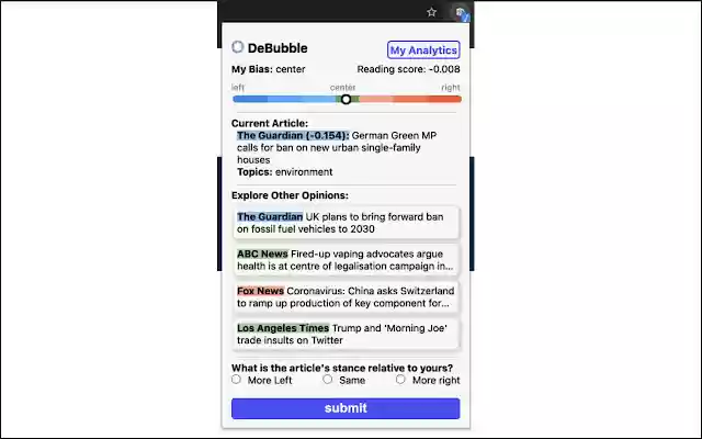 DeBubble از فروشگاه وب Chrome با OffiDocs Chromium به صورت آنلاین اجرا می شود