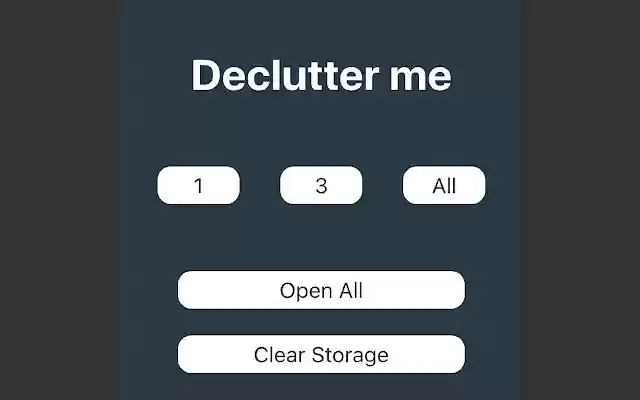 Declutter me from Chrome web store to be run with OffiDocs Chromium online Declutter me from Chrome web store to be run with OffiDocs Chromium online