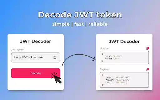 Decode JWT  from Chrome web store to be run with OffiDocs Chromium online