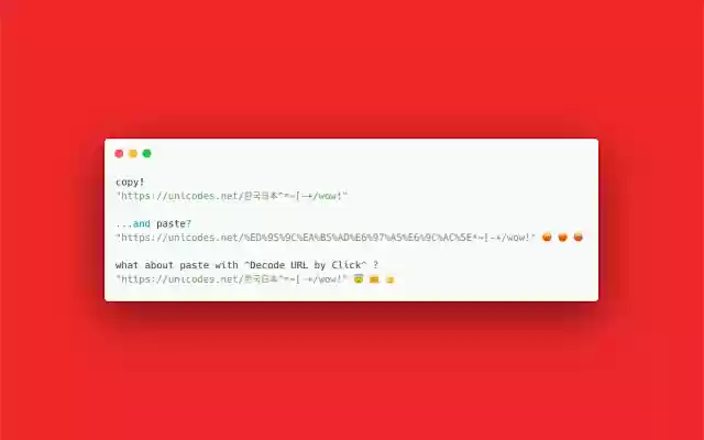 Decode URL by Click  from Chrome web store to be run with OffiDocs Chromium online