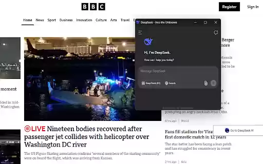 DeepSeek AI Easy Access Shortcut  from Chrome web store to be run with OffiDocs Chromium online