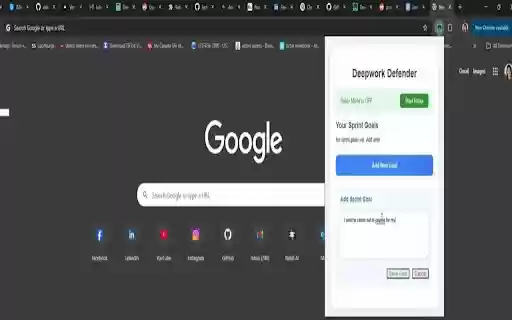 Deepwork Defender  from Chrome web store to be run with OffiDocs Chromium online