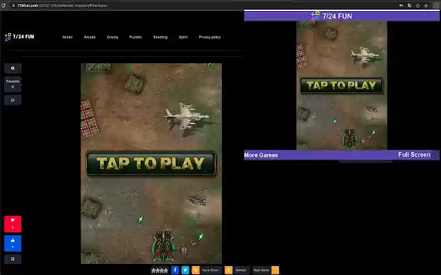 Defenders Mission Game  from Chrome web store to be run with OffiDocs Chromium online