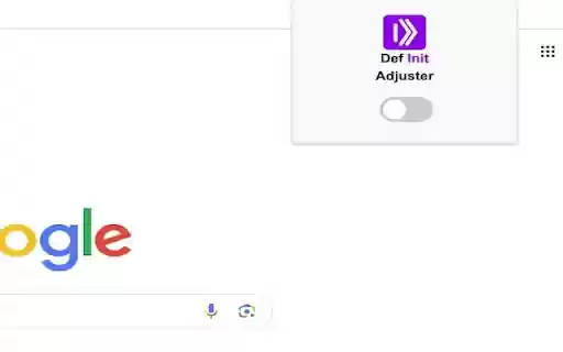 DefInit Adjuster  from Chrome web store to be run with OffiDocs Chromium online