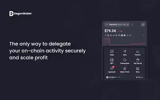 Degen Wallet  from Chrome web store to be run with OffiDocs Chromium online